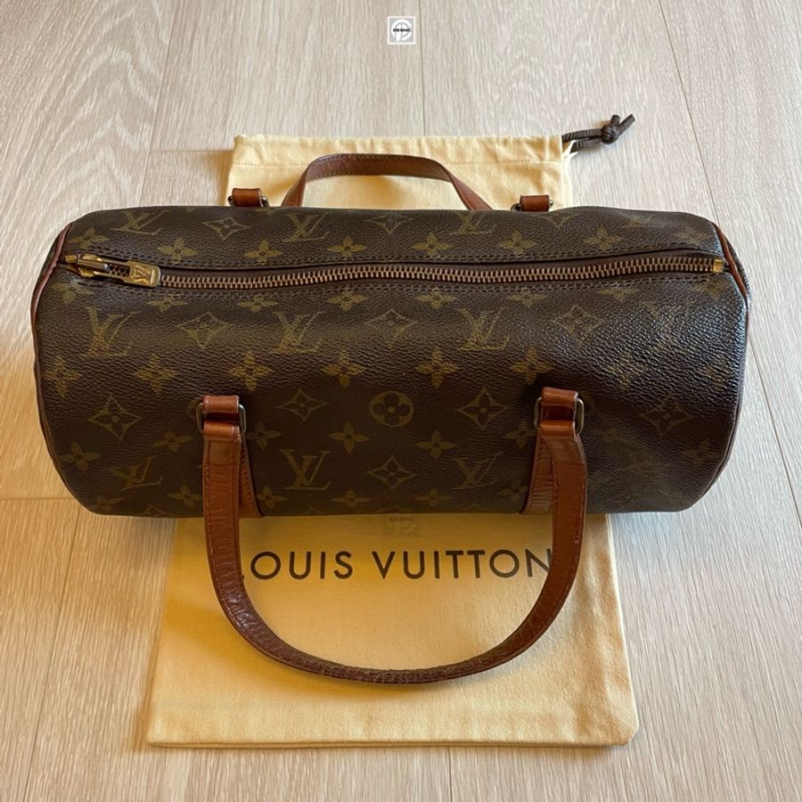 （年末降價衝評價檔期後回調9999）LV Papillon Louis Vuitton Monogram 巴比龍 圓筒包 子母包-3