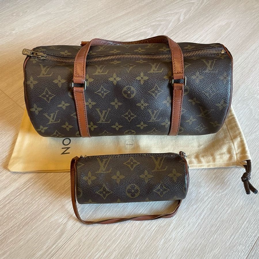 （年末降價衝評價檔期後回調9999）LV Papillon Louis Vuitton Monogram 巴比龍 圓筒包 子母包-5