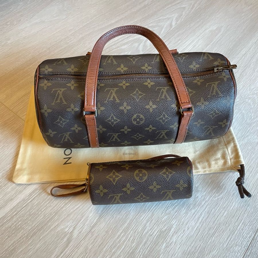 （年末降價衝評價檔期後回調9999）LV Papillon Louis Vuitton Monogram 巴比龍 圓筒包 子母包-6