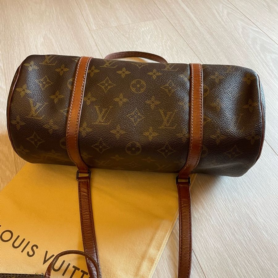 （年末降價衝評價檔期後回調9999）LV Papillon Louis Vuitton Monogram 巴比龍 圓筒包 子母包-12
