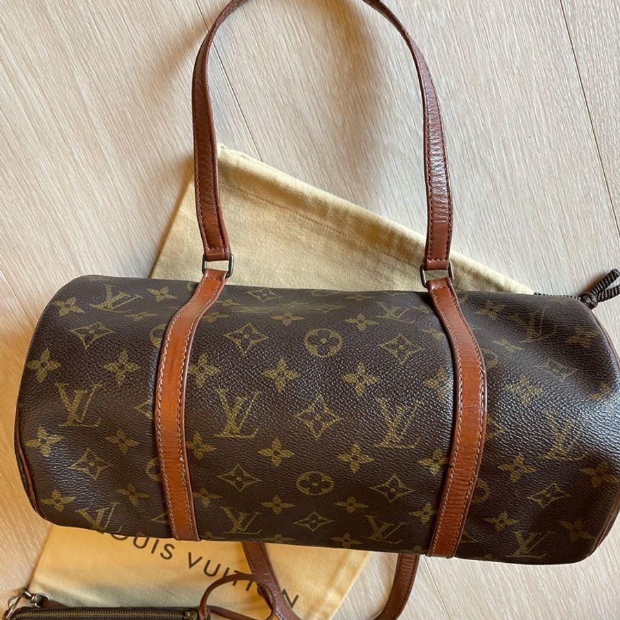 （年末降價衝評價檔期後回調9999）LV Papillon Louis Vuitton Monogram 巴比龍 圓筒包 子母包-13
