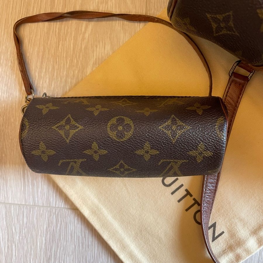（年末降價衝評價檔期後回調9999）LV Papillon Louis Vuitton Monogram 巴比龍 圓筒包 子母包-15