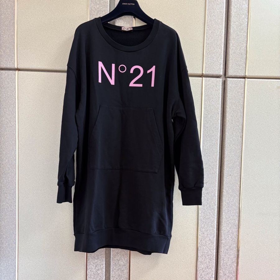 57)N°21 義大利正品黑色柔軟棉質洋裝 寬鬆版S-XL皆可穿 93成新-0