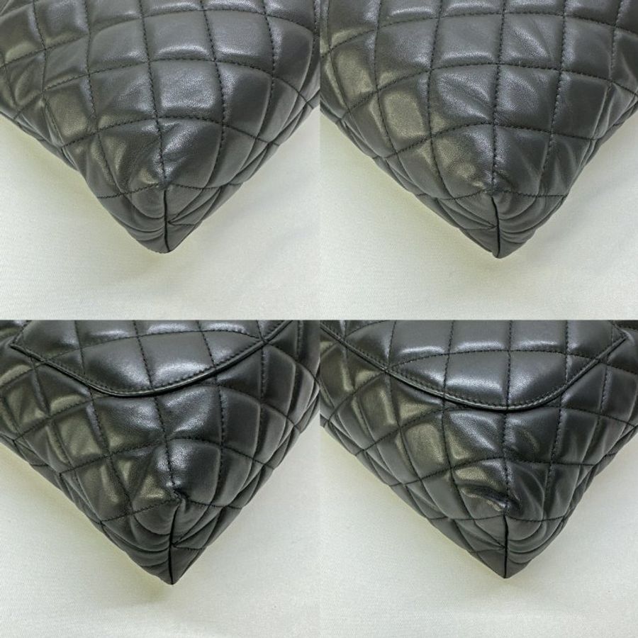 CHANEL 雙C菱格小羊皮托特包-8