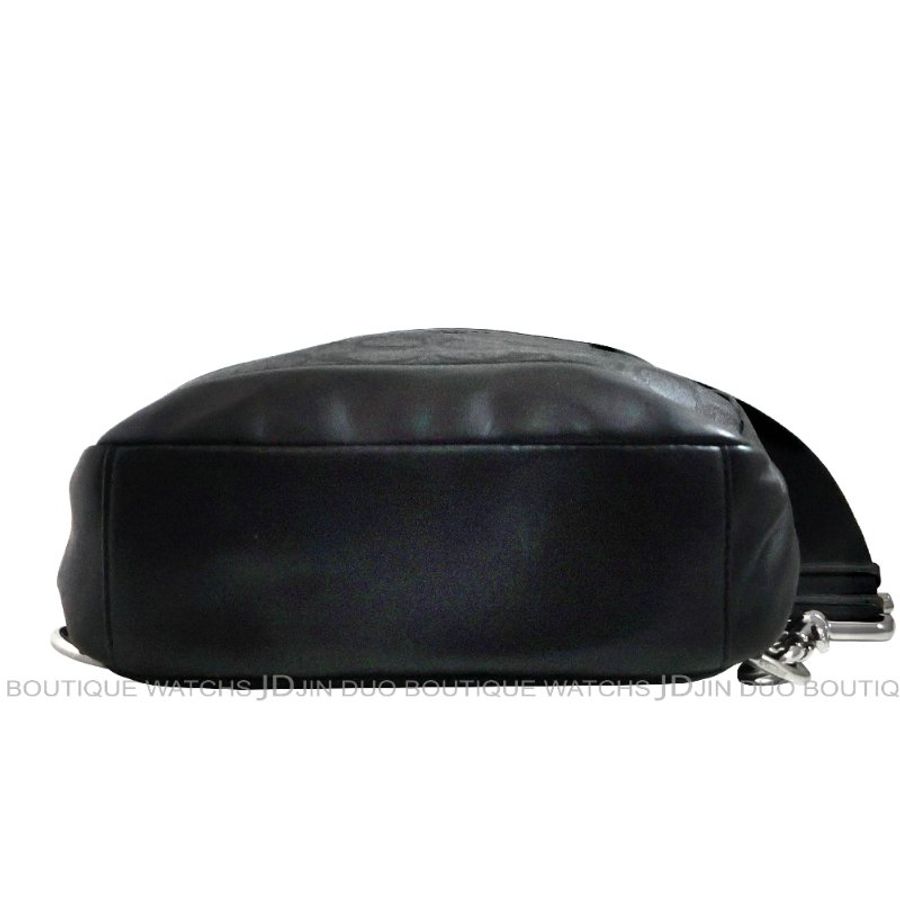 金鐸精品~2458 COACH CHARLES F54787 黑灰色C-LOGO字紋PVC帆布斜背胸口包 全新品-5