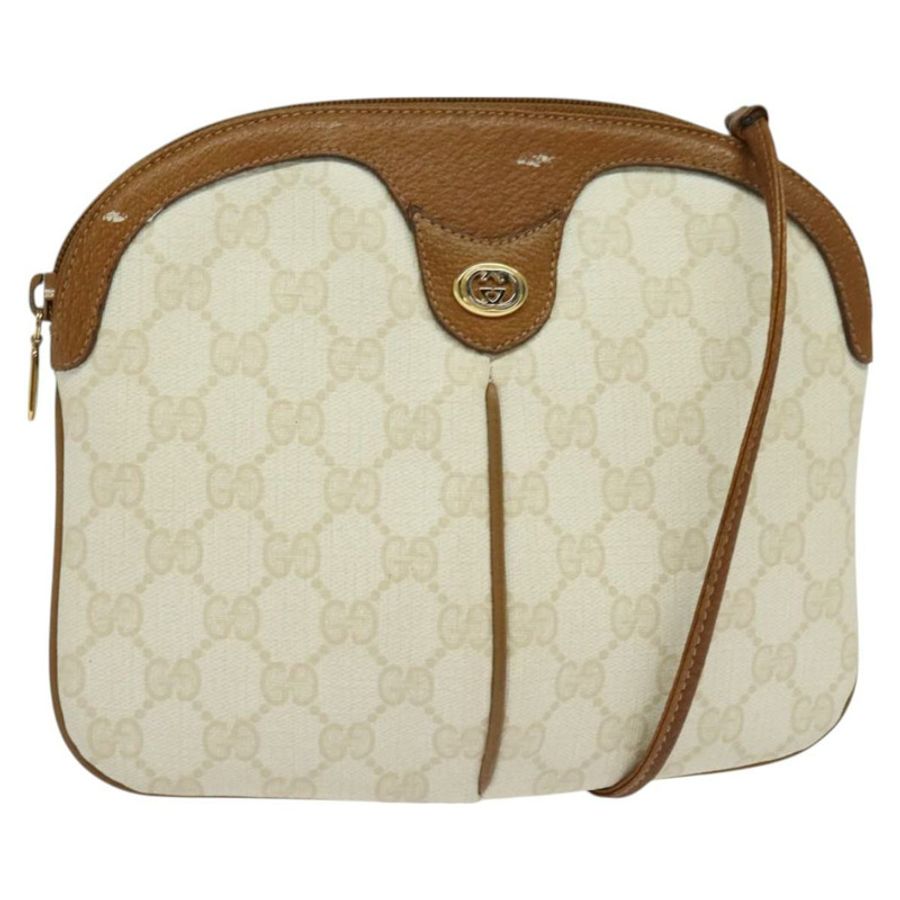 【日本直送】GUCCI GG Supreme 單肩包 PVC 白色 金色 904 02 047 正品 BA3348-0
