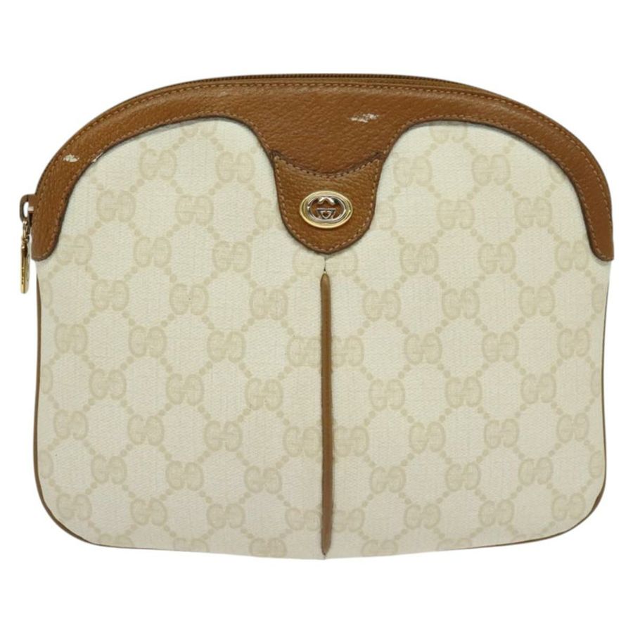 【日本直送】GUCCI GG Supreme 單肩包 PVC 白色 金色 904 02 047 正品 BA3348-1
