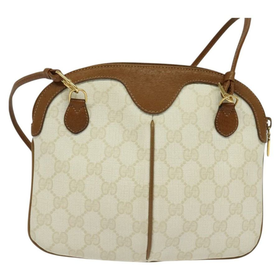【日本直送】GUCCI GG Supreme 單肩包 PVC 白色 金色 904 02 047 正品 BA3348-2
