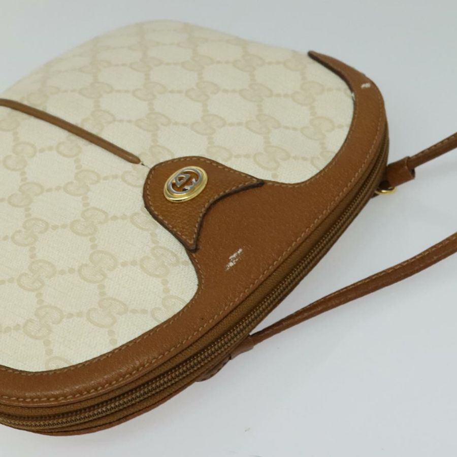 【日本直送】GUCCI GG Supreme 單肩包 PVC 白色 金色 904 02 047 正品 BA3348-5