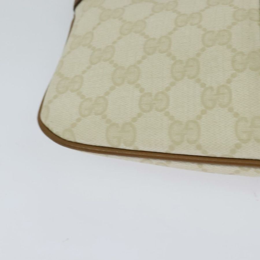 【日本直送】GUCCI GG Supreme 單肩包 PVC 白色 金色 904 02 047 正品 BA3348-11