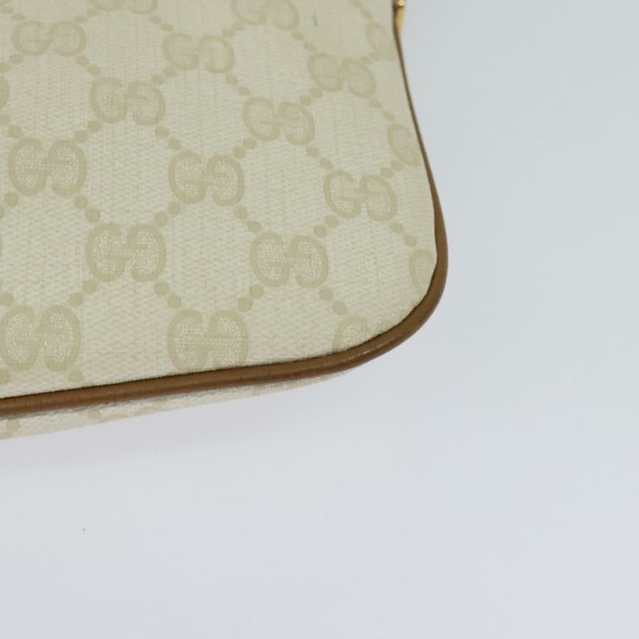 【日本直送】GUCCI GG Supreme 單肩包 PVC 白色 金色 904 02 047 正品 BA3348-12