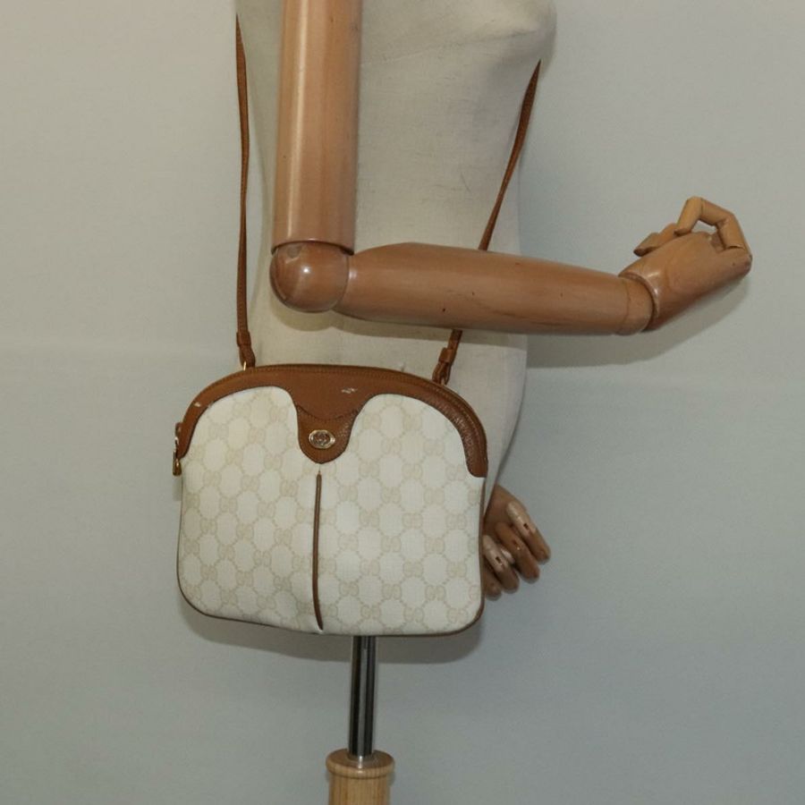 【日本直送】GUCCI GG Supreme 單肩包 PVC 白色 金色 904 02 047 正品 BA3348-20