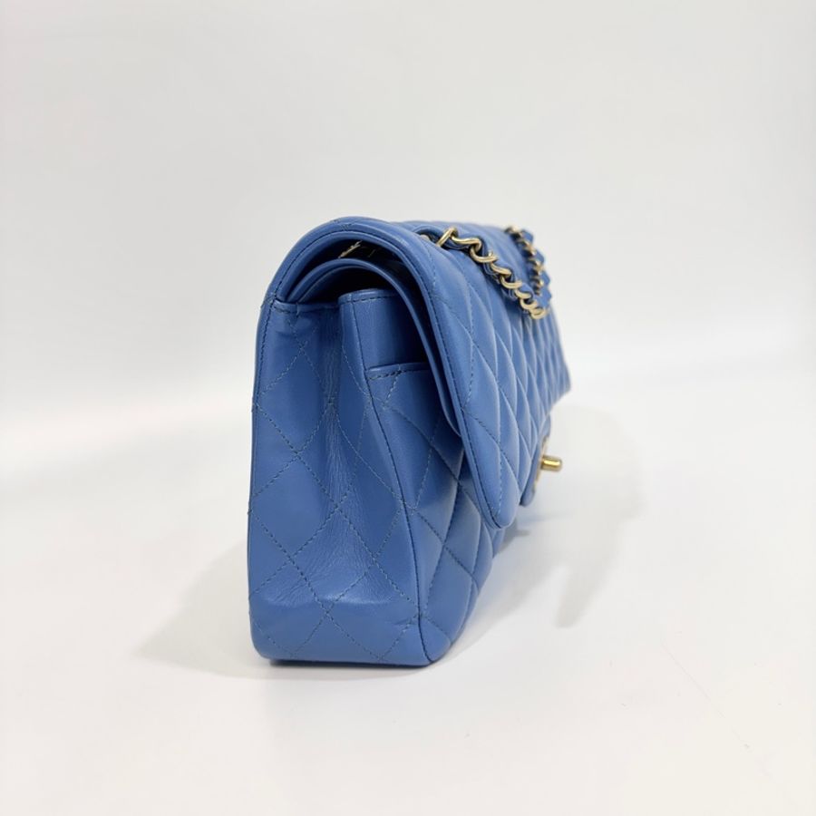 Chanel天空藍金釦羊皮COCO 25CM A01112-2