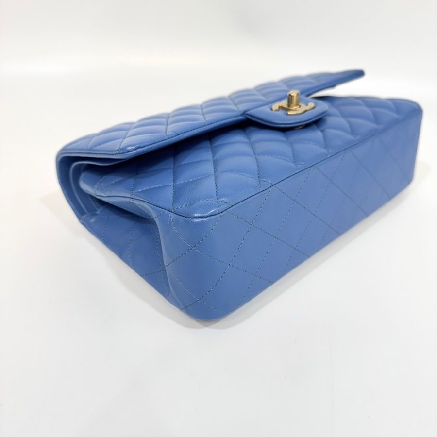 Chanel天空藍金釦羊皮COCO 25CM A01112-10