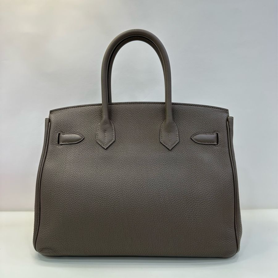 愛馬仕/Hermes Birkin30 T刻 16色鼹鼠灰銀扣 Togo皮-2