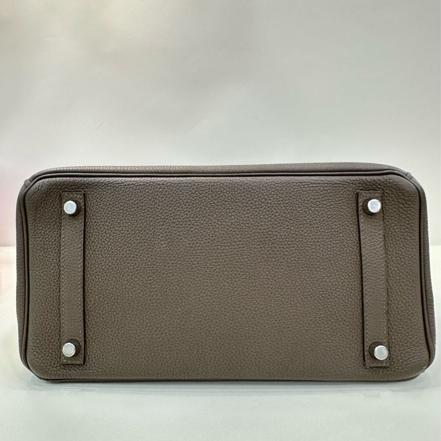 愛馬仕/Hermes Birkin30 T刻 16色鼹鼠灰銀扣 Togo皮-7