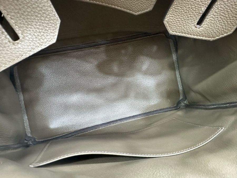愛馬仕/Hermes Birkin30 T刻 16色鼹鼠灰銀扣 Togo皮-8