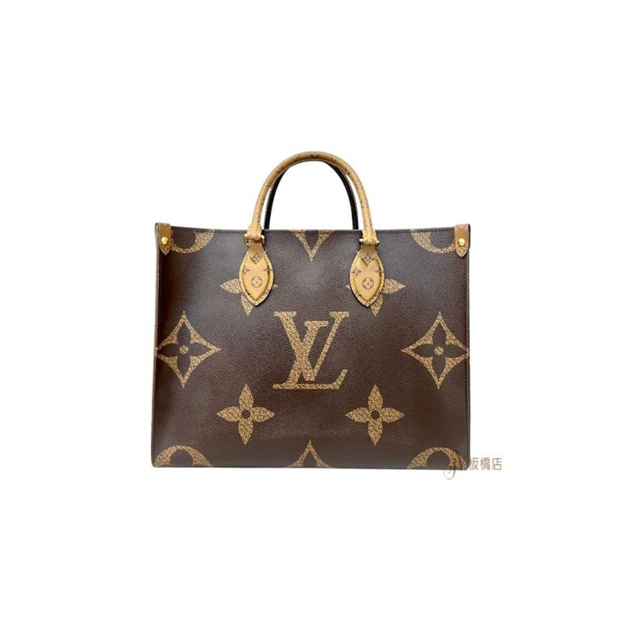 lv包包 雙色原花購物包onthego MM/m45321-5