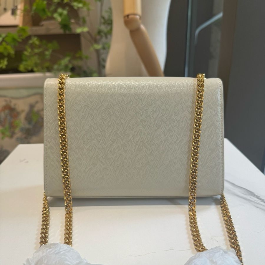 YSL 白金魚子醬鏈條包kate小號 尺寸約20 X 12.5 X 5-1