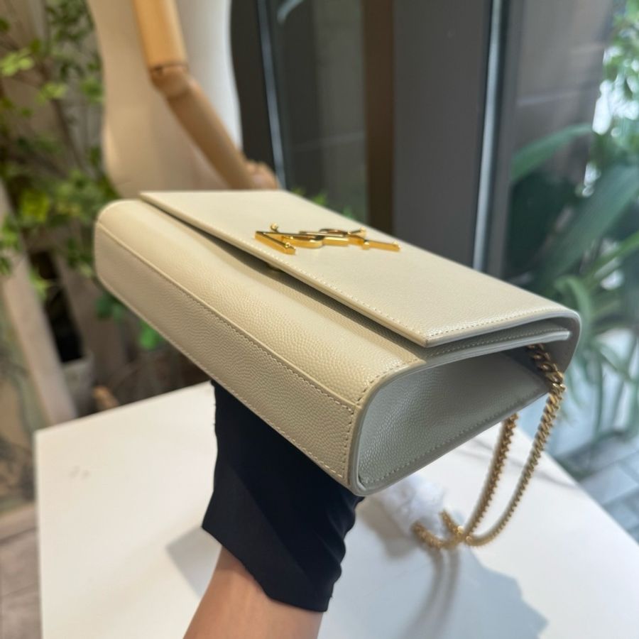 YSL 白金魚子醬鏈條包kate小號 尺寸約20 X 12.5 X 5-3