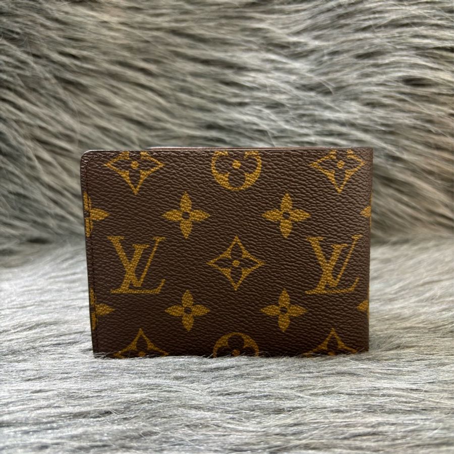 LV M60895 新款晶片款 原花 字紋 老花 發財夾 信用卡夾 短夾 皮夾 男夾 發財包-3
