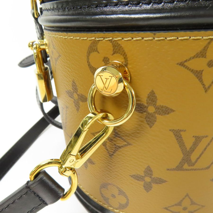 LOUIS VUITTON Monogram Reverse Cannes金扣手挽肩背兩用袋-15