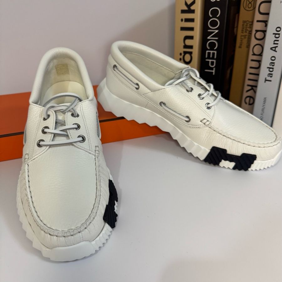 HERMES 全新全皮休閒鞋 42.5 號 僅穿過2-3次 比專櫃便宜-4