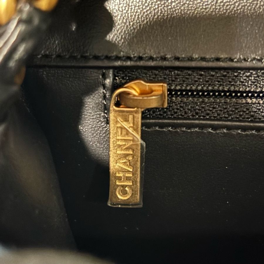 全網最低價🤩Chanel黑金24s大logo菱格紋方胖子斜挎單肩包-22