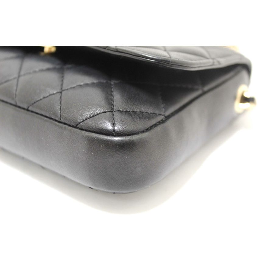 Chanel Black Quilted Calfskin Leather Double Side Pack Flap Bag-9