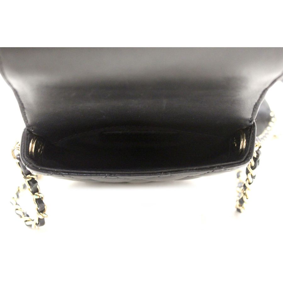 Chanel Black Quilted Calfskin Leather Double Side Pack Flap Bag-20