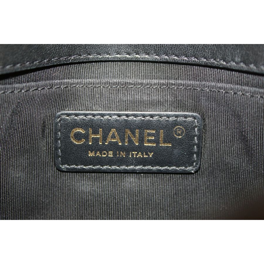 Chanel Black Quilted Calfskin Leather Double Side Pack Flap Bag-21