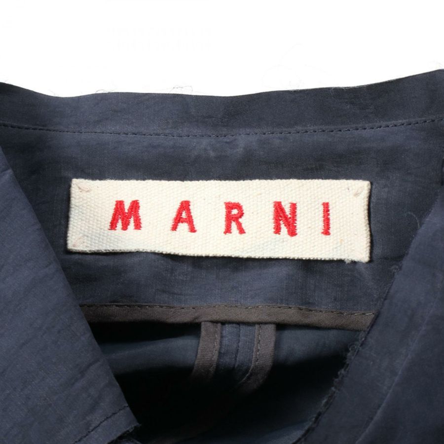MARNI 中長絲洋裝,藏藍色,38號,二手女裝-2