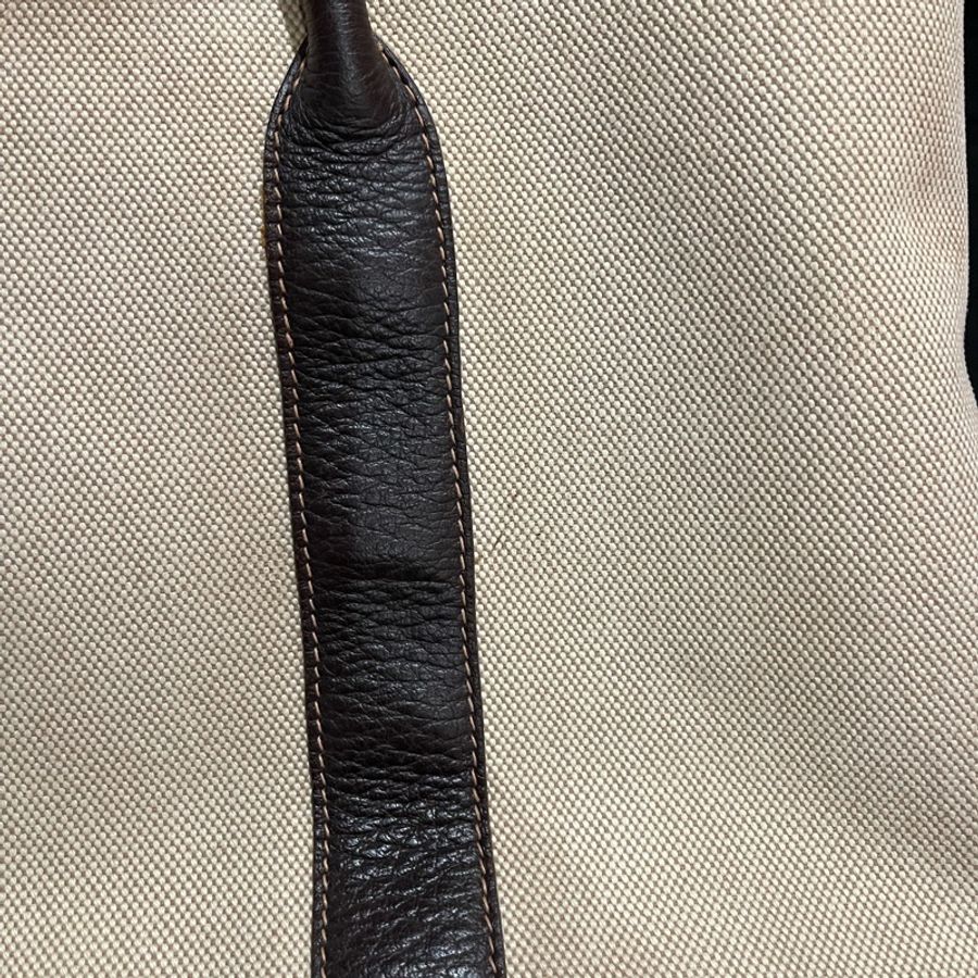 HERMES 口G刻 咖米白帆布 GARDEN PARTY #36-3