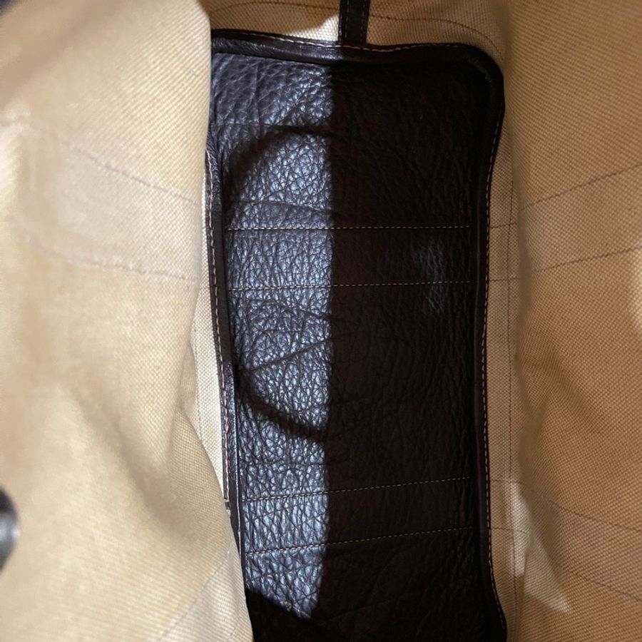 HERMES 口G刻 咖米白帆布 GARDEN PARTY #36-14