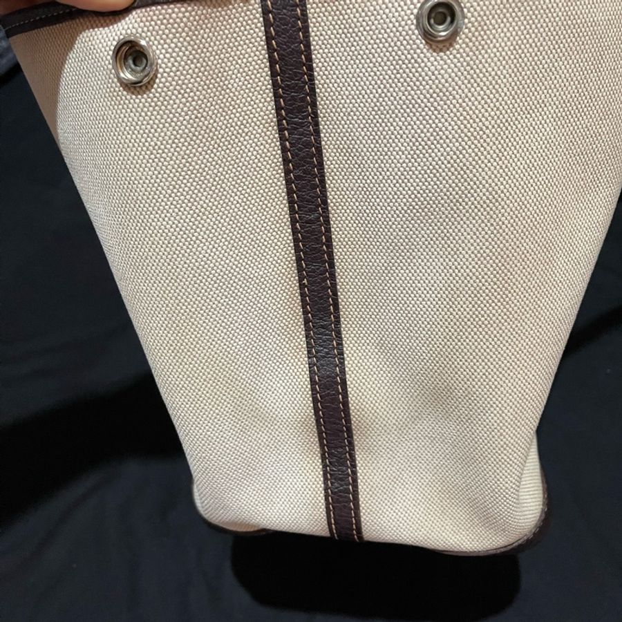 HERMES 口G刻 咖米白帆布 GARDEN PARTY #36-37