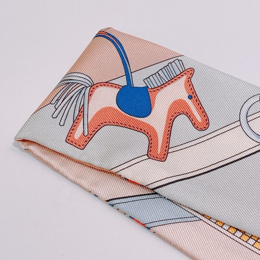 TW4343 Hermes 愛馬仕絲巾 Brides ET Gris Twilly-5