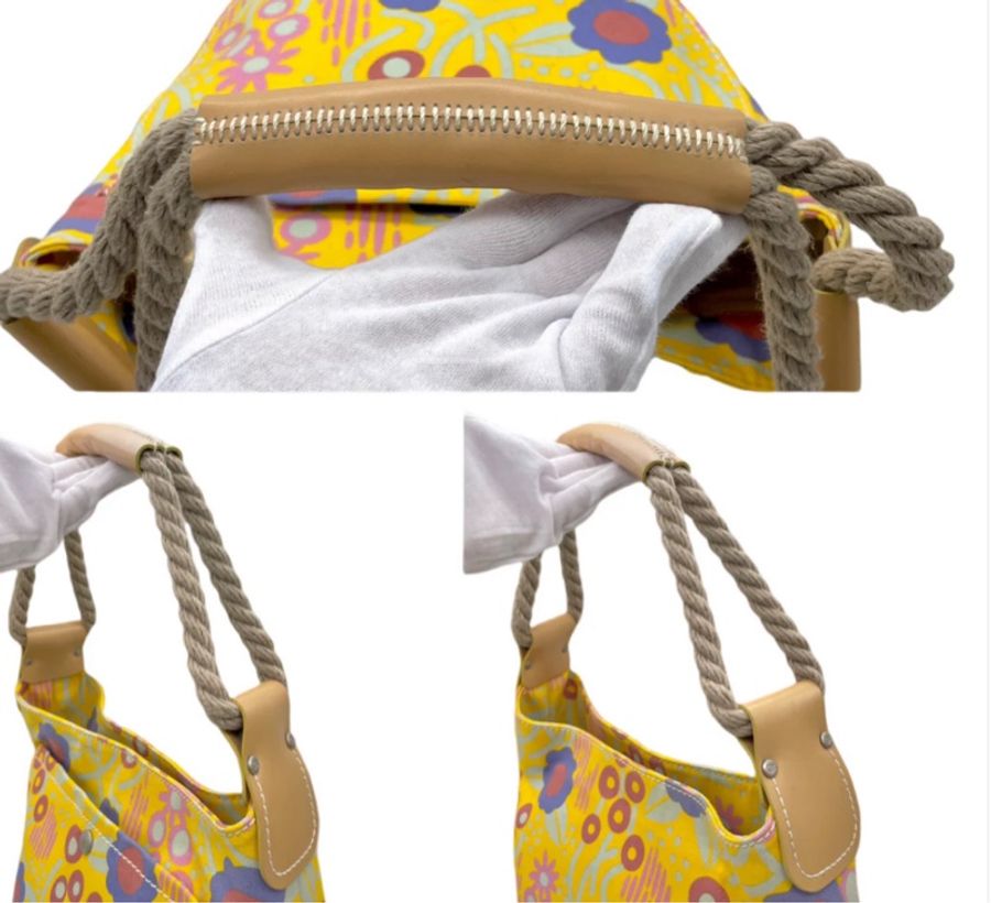 「JL精品代購」9新 Chanel山茶花盛夏花朵系列麻繩水桶包真可愛-7