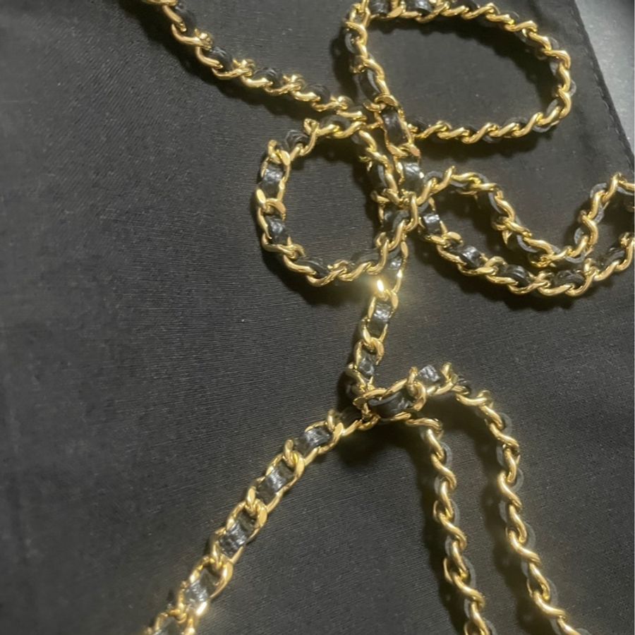 Chanel 香奈兒 經典woc發財包 黑金荔枝牛皮 晶片款-12