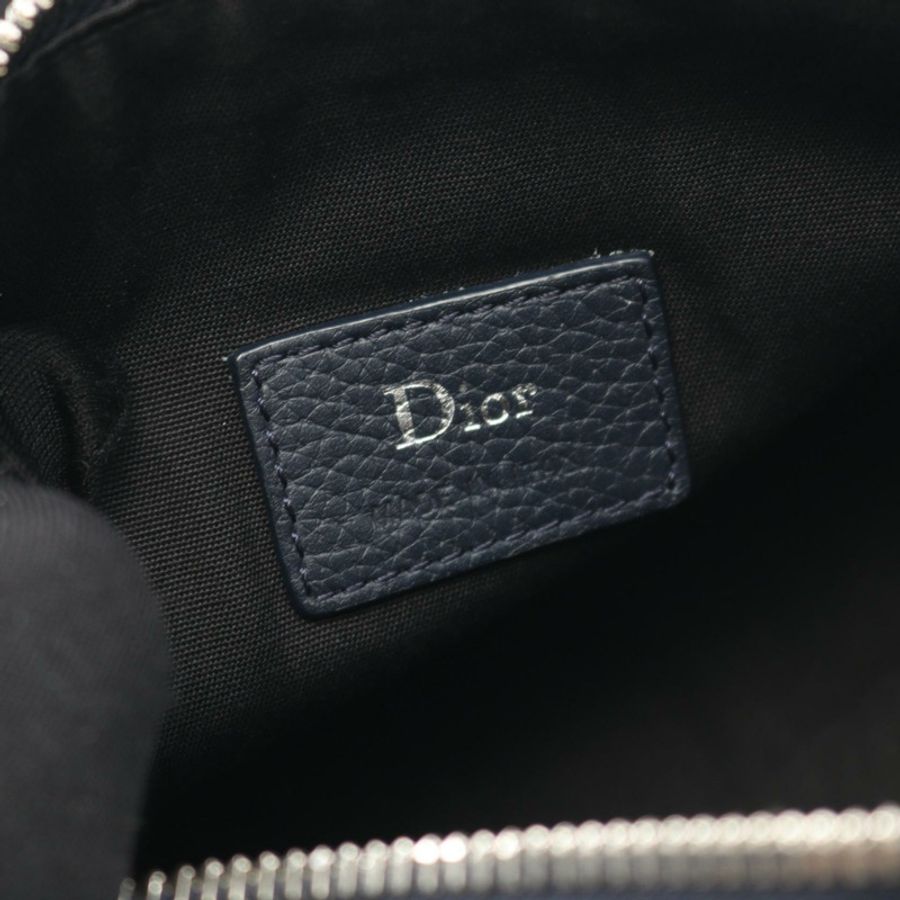 Christian DiorAtelier 滾輪肩背包 1ATPO061 皮革 海軍藍 二手 男女通用-3