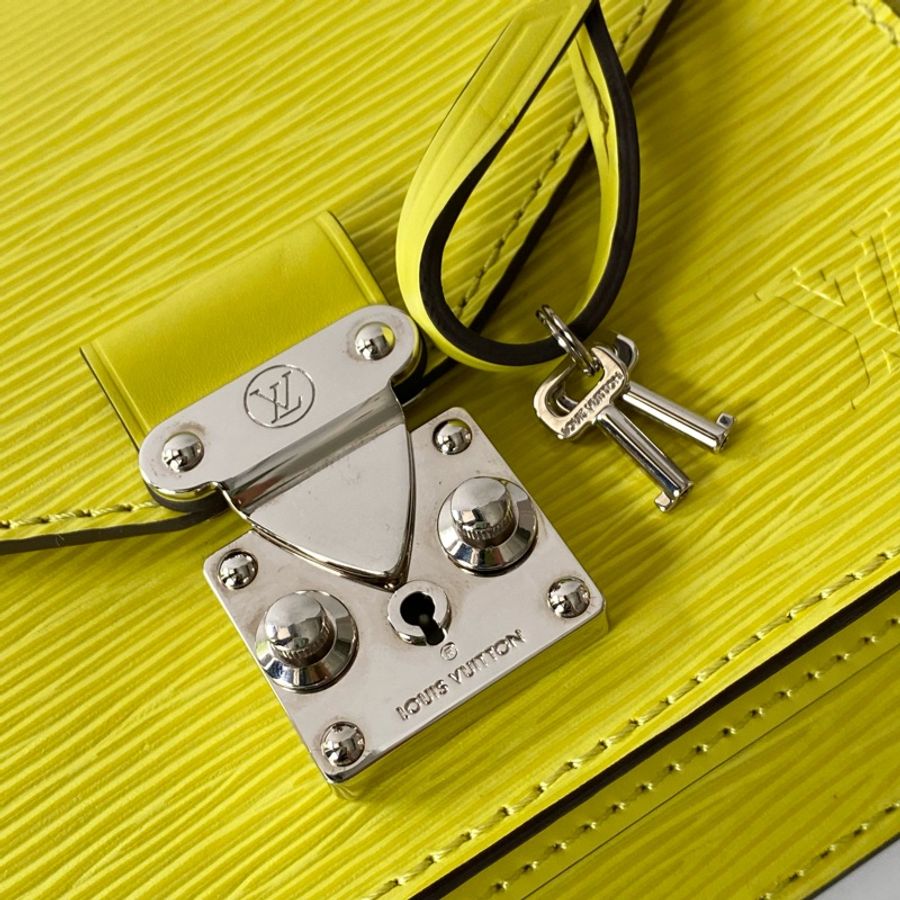 LV monceau bb 檸檬黃 水波紋 肩背 斜肩包 郵差包 M40978-6