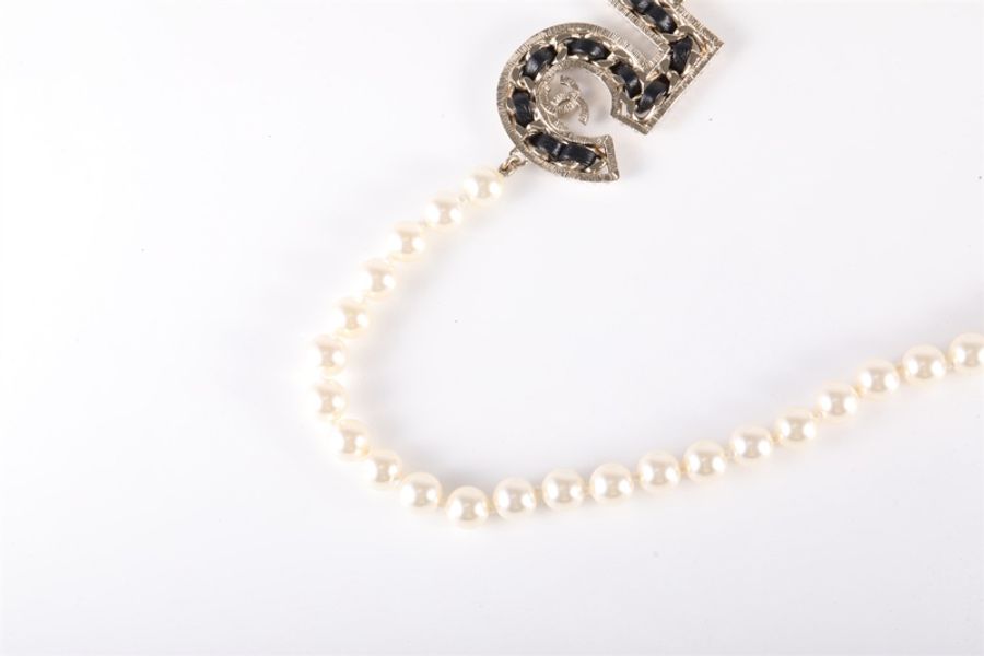 CHANEL(香奈兒)  合金 23P5號雙C裝飾項鏈-2