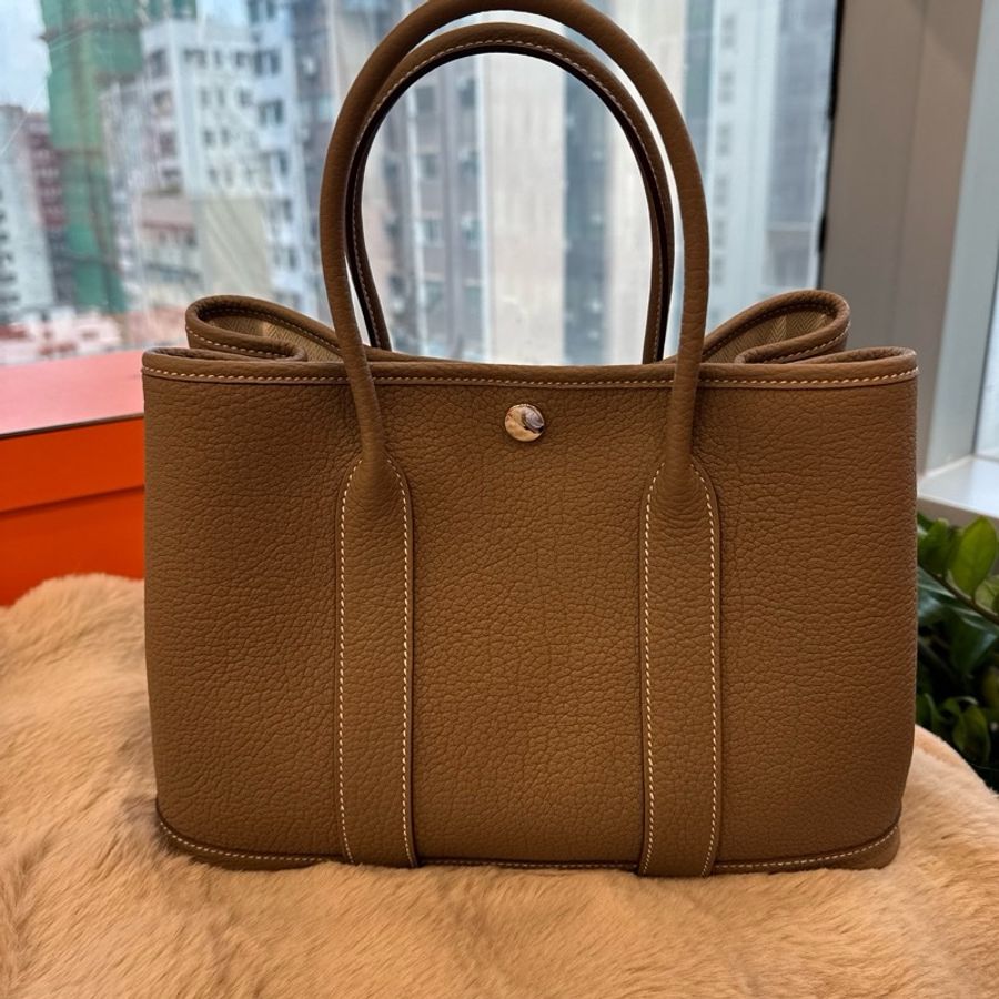 HERMES Garden Party 30 大象灰 stamp K-1