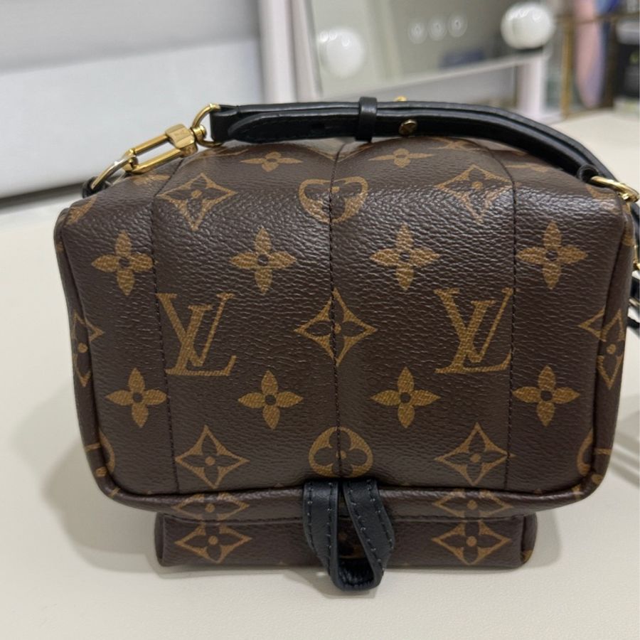 LV Palm Springs Mini 老花 後背包9成新 小書包//自售 //台北專櫃購入-8