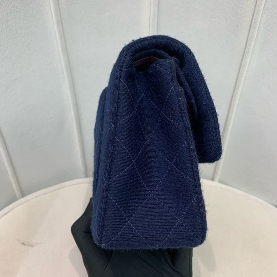 Chanel 香奈兒 中古 深藍色 初代布面CF XB579-2