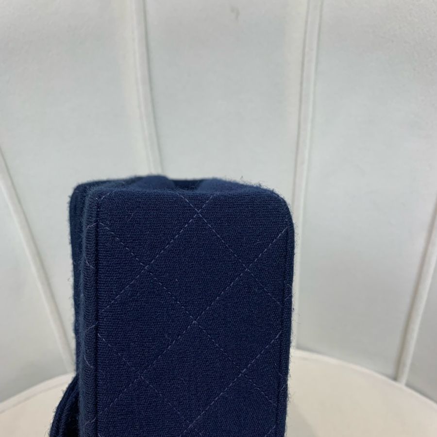Chanel 香奈兒 中古 深藍色 初代布面CF XB579-16