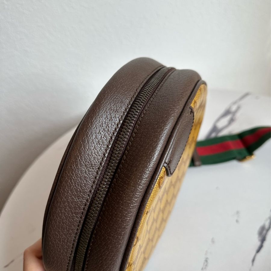 Gucci 愛迪達 聯名款斜背包圓餅-7