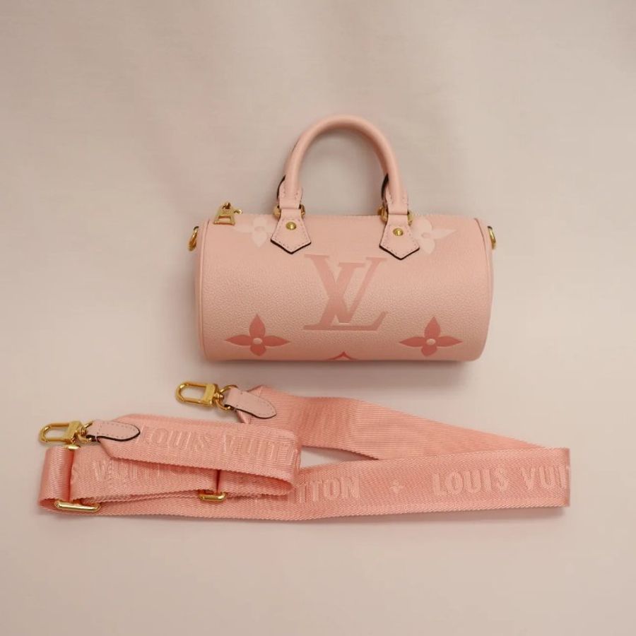 Louis Vuitton 粉紅色 Papillon BB 手袋 圓筒 LV包-6