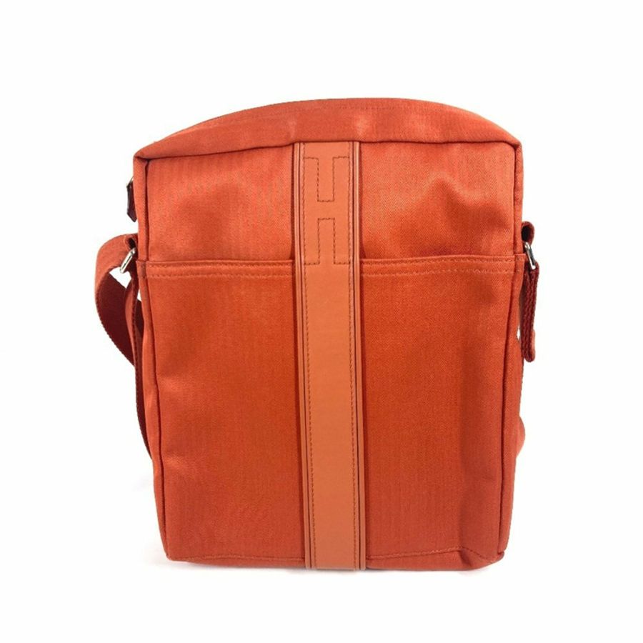 HERMES 愛馬仕 Pochette Acapulco Bandouliere PM 斜背包 肩背包 尼龍帆布 男款 女款 橘色-0