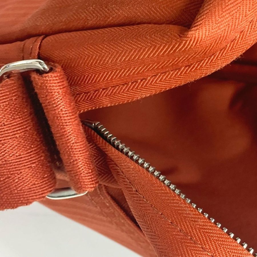 HERMES 愛馬仕 Pochette Acapulco Bandouliere PM 斜背包 肩背包 尼龍帆布 男款 女款 橘色-10
