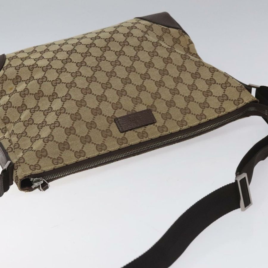 【日本直送】GUCCI GG帆布肩背包 米色 銀色 110054 正品 ep7544-5